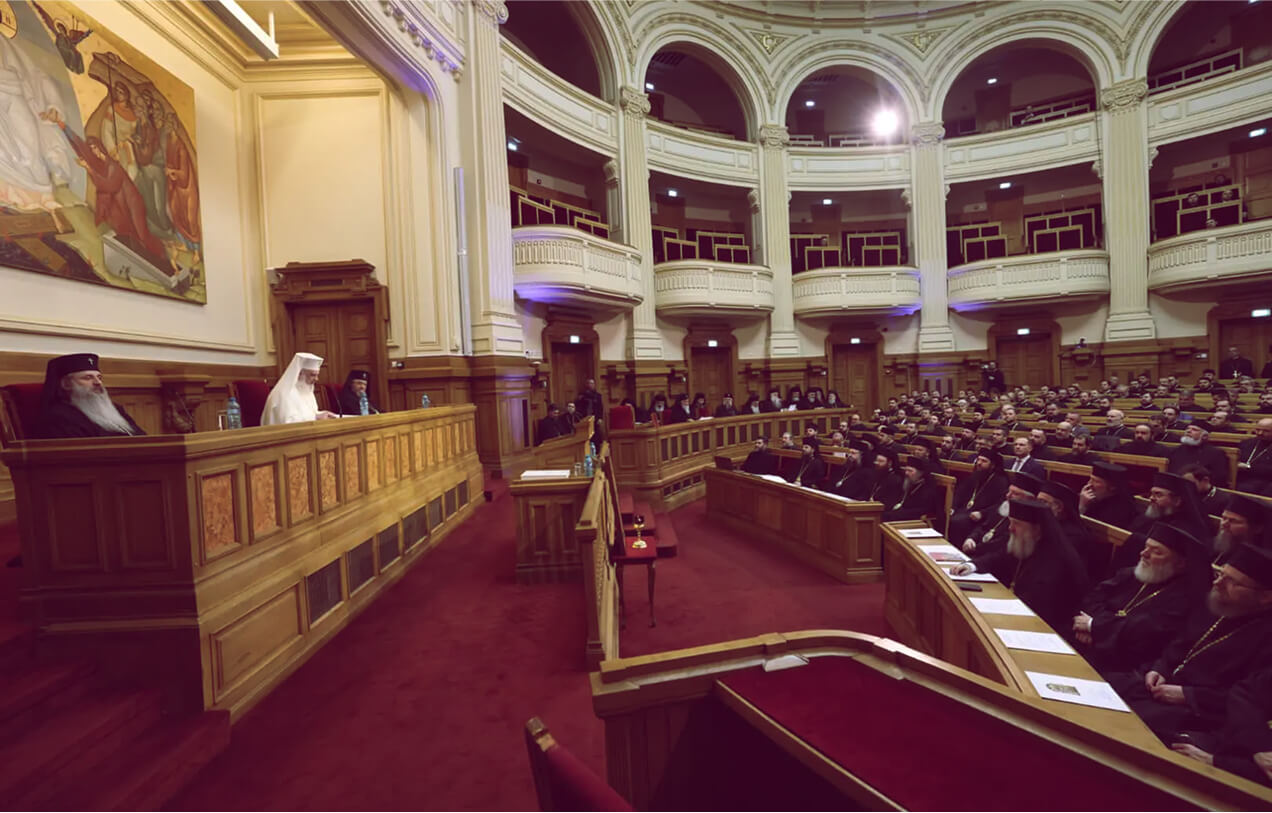 Ședința solemnă a Sfântului Sinod dedicată Centenarului Patriarhiei Române (Video)
